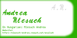 andrea mlesuch business card